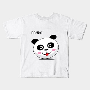 Minimalist cute panda design Kids T-Shirt